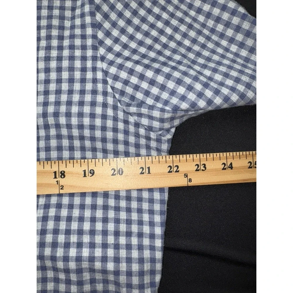 UNTUCKit Shirt Mens Large Blue Gingham Check Button Up Long Sleeve Casual